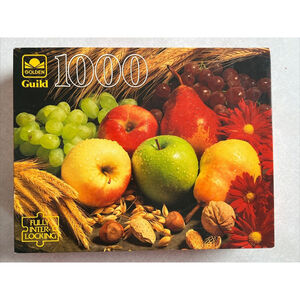 Golden Guild Puzzle Bountiful Fruit 1000 Pieces New SEALED 27x21” Interlocking